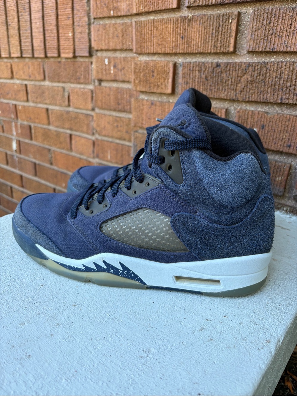 Air Jordan 5 retro SE Men's Navy Suede High-Top Sneakers